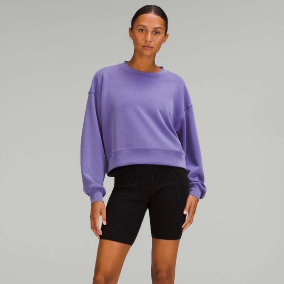 NWT!Lululemon Perfectly Oversized Cropped Crew *Softstreme size 8 - Picture 2 of 7